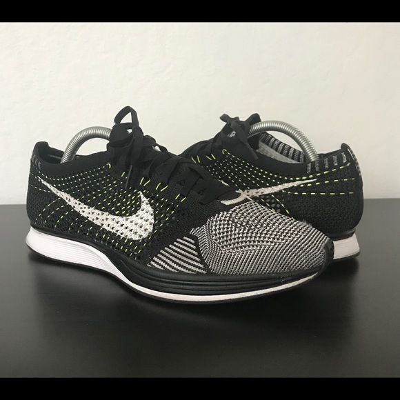 Nike Other - Nike Flyknit Racer Black White Size 9.5